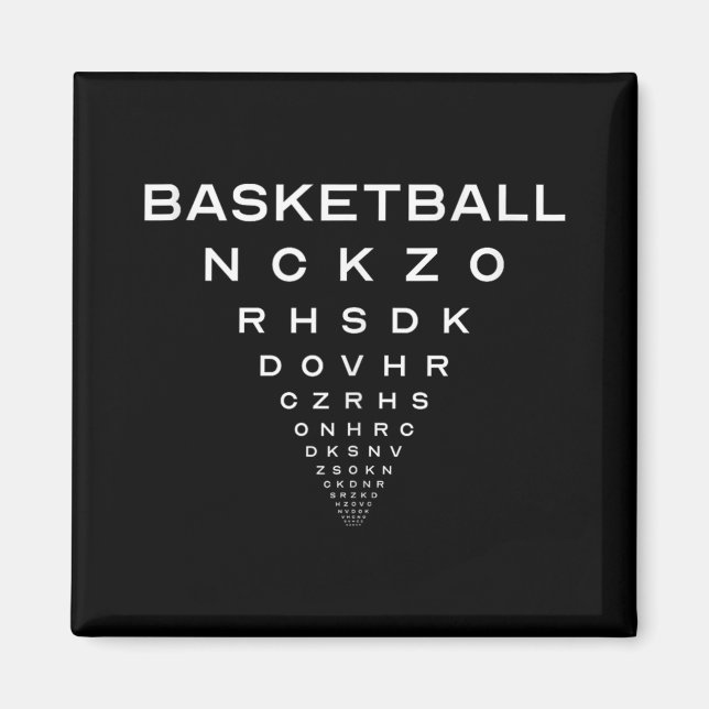 Imán Funny Básketball Opticians Junta Chiste Top (Frente)