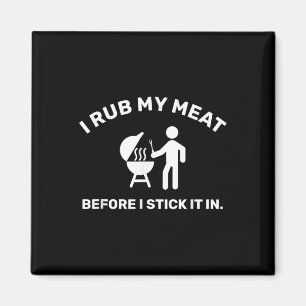 Imán Funny Bbq Dad Chef I Rub My Meat