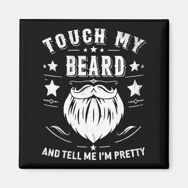 Imán Funny Beard Quote Gift For Bearded Men Dad And Hus (Frente)