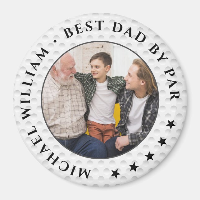 IMÁN FUNNY BEST DAD DE PAR GOLF FATHER'S DAY FOTO (Frente)