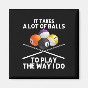 Imán Funny Billiards Art Para Hombres Boys Billiard Lov