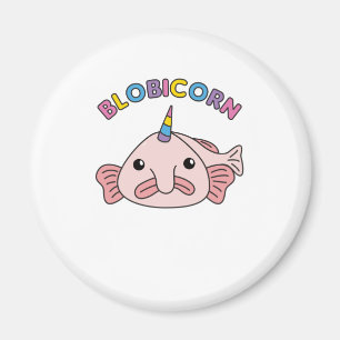 Imán Funny Blobfish Unicorn Blobicorn Blobfish