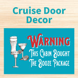 Imán Funny Blue Booze Puerta de la Cabina Cruise Ship M<br><div class="desc">Imán divertido para la puerta de la cabina de crucero. Dibujo de estilo vintage de vidrio de cerveza, vidrio de margarita y vidrio de martini. Avisar a sus compañeros de crucero que va a estar ocurriendo mucha fiesta. Tipografía divertida Advertencia Esta Cabina Compró El Paquete Booze. Color rojo, blanco azul...</div>