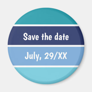 Imán Funny Blue Striped