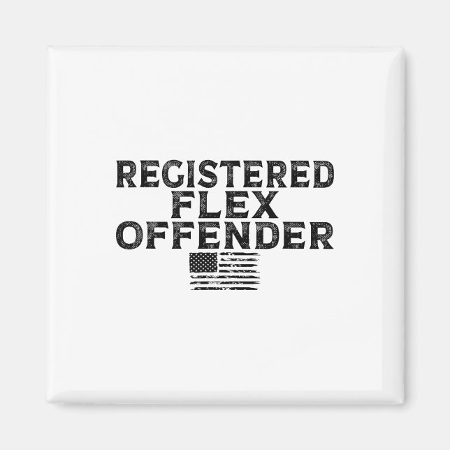 Imán Funny Bodybuilding Workou, Funny Offender Flex reg (Frente)