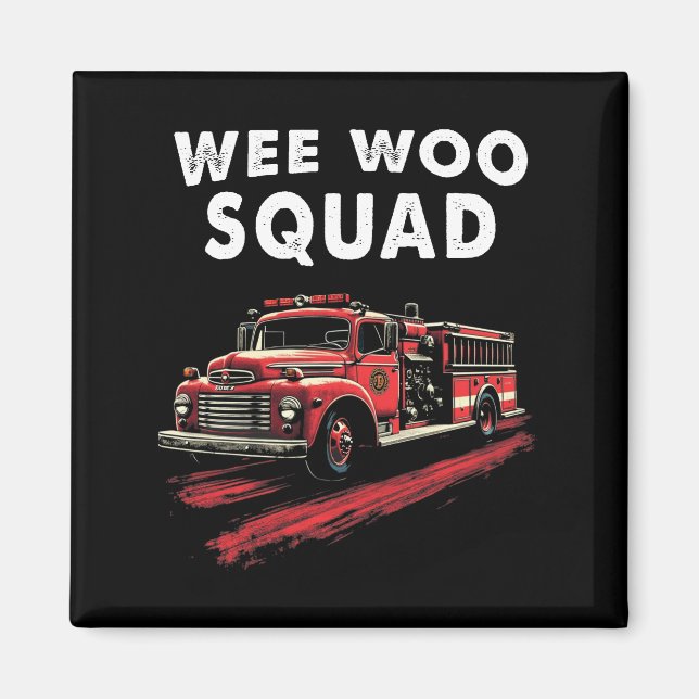 Imán Funny bombero de bomberos de arte (Frente)