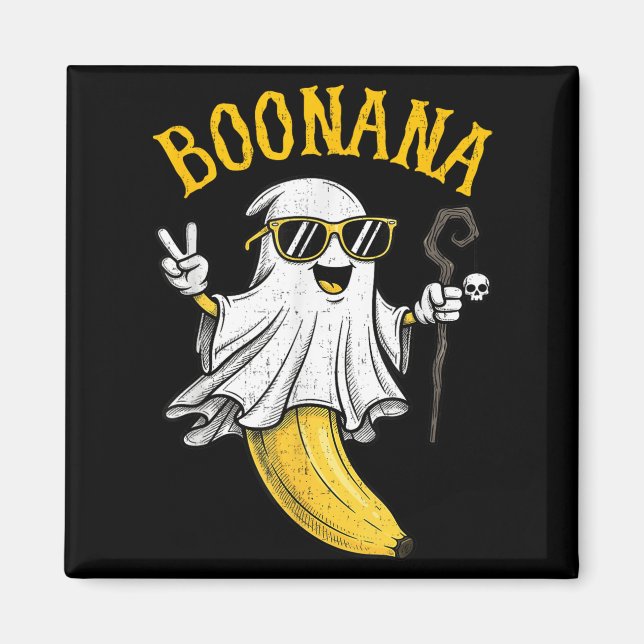 Imán Funny Boonana Sungles Cute Boo Funny Halloween Hal (Frente)
