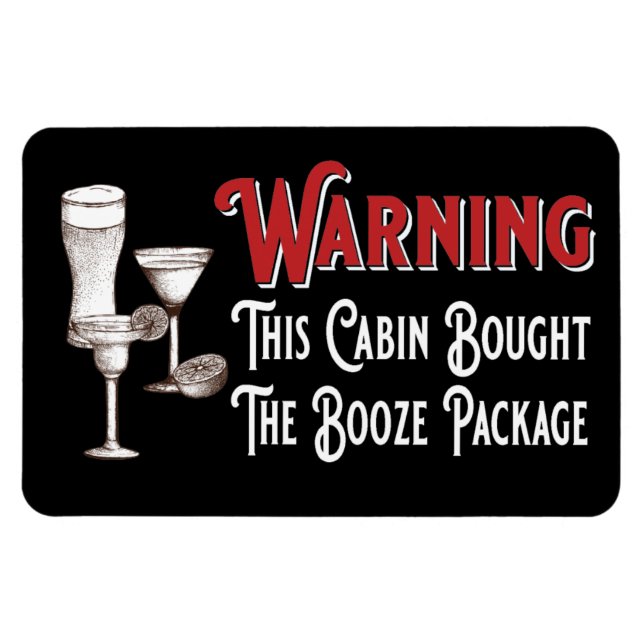 Imán Funny Booze Puerta Cruise Barco (Horizontal)