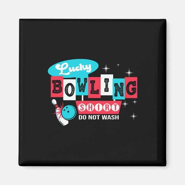 Imán Funny Bowling Design No Lavar Esto Es Mi Suerte (Frente)