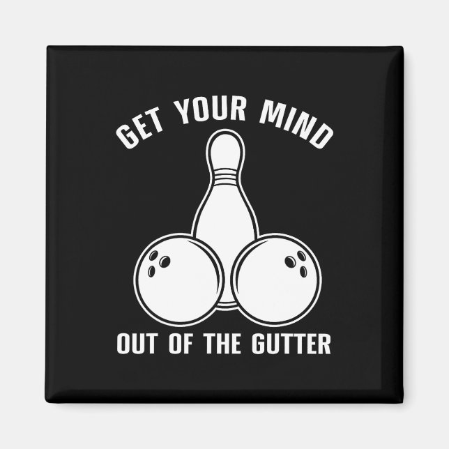 Imán Funny Bowling Design Para Hombres Mujeres Boliche  (Frente)
