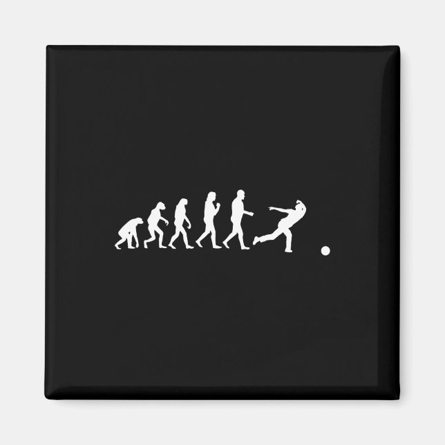 Imán Funny Bowling Evolution Gift Bowler Sports Player (Frente)
