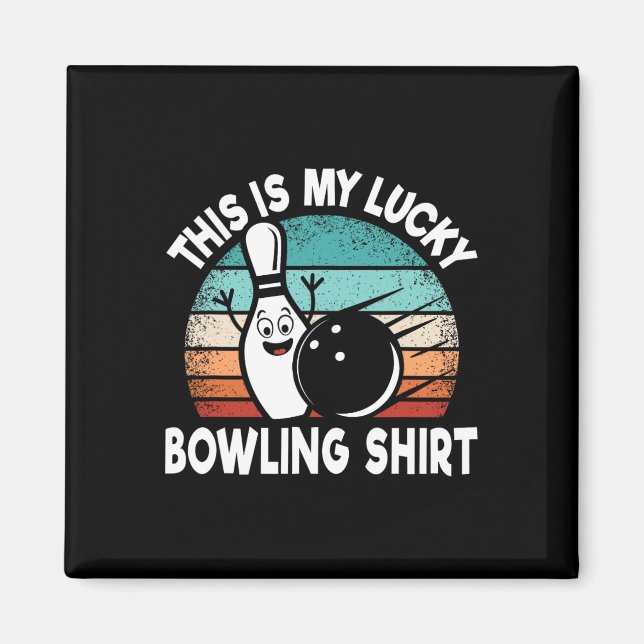 Imán Funny Bowling Lover Bowler Este Es Mi Lucky Bowlin (Frente)