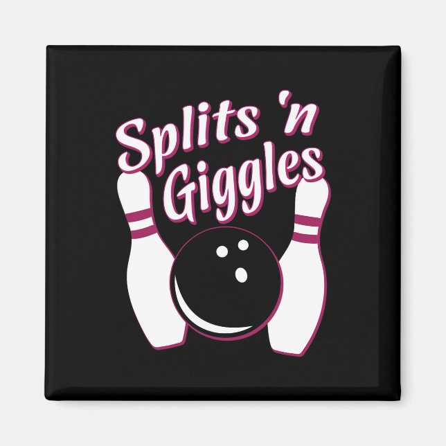 Imán Funny Bowling Team se esparce y Giggles (Frente)