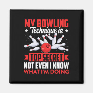 Imán Funny Bowling Technique Ll Bowler Hombres Niños