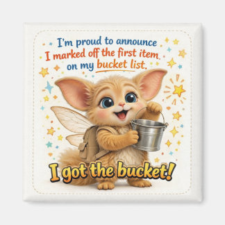 Imán Funny Bucket List Dad Joke