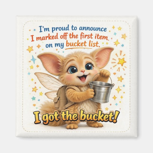 Imán Funny Bucket List Dad Joke (Frente)
