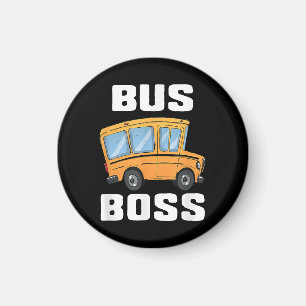Imán Funny Bus Boss School Bus Driver