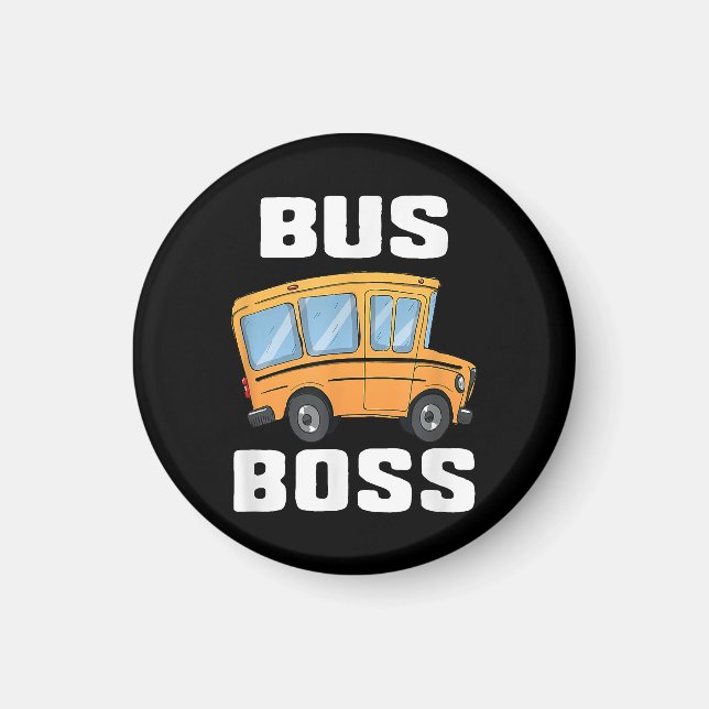 Imán Funny Bus Boss School Bus Driver (Frente)
