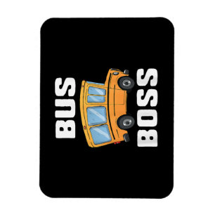 Imán Funny Bus Boss School Bus Driver