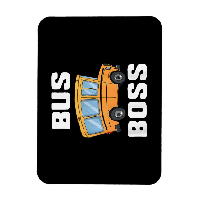 Imán Funny Bus Boss School Bus Driver (Vertical)