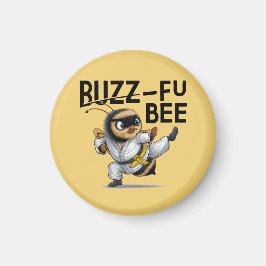 Imán Funny Buzz-Fu Bee Martial Arts
