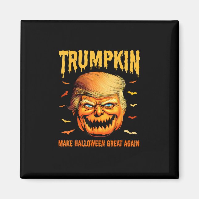 Imán Funny Calabaza Estadounidense Trumpkin Haz De Hall (Frente)