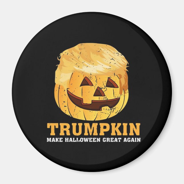 Imán Funny Calabaza Trumpkin Halloween (Frente)