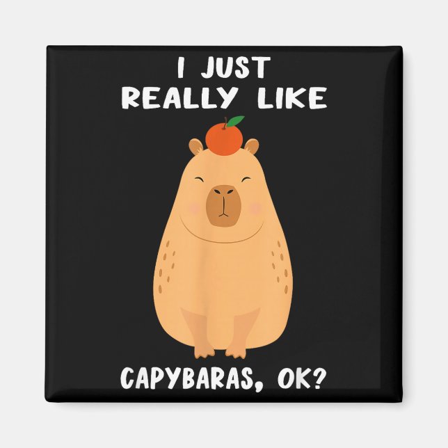 Imán Funny Capybara Art For Men Women Kids Rodent Capyb (Frente)