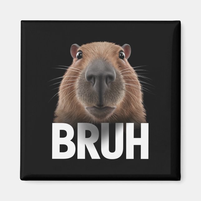 Imán Funny Capybara Bruh (Frente)