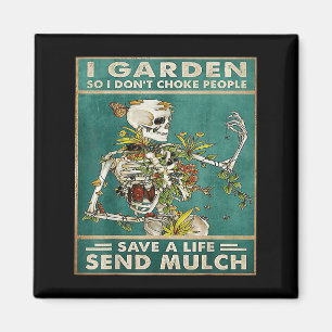 Imán Funny Card Skull Cita yo Jardín para que no me atr