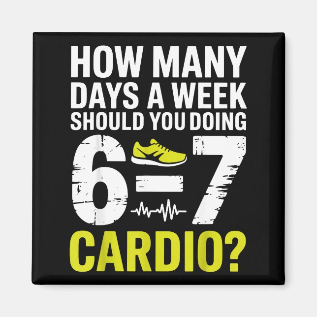 Imán Funny Cardio Motivation Fitness Humor Running Work (Frente)