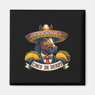 Imán Funny Carreras de caballos de Taco Vintage Cinco D
