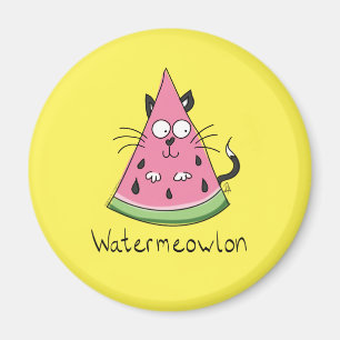 Imán Funny Cat Watermelon Cute Kids
