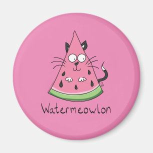 Imán Funny Cat Watermelon Cute Kids