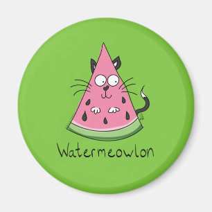 Imán Funny Cat Watermelon Cute Kids