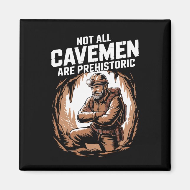 Imán Funny Caving Spelunking Potholing Climbing Rescue  (Frente)
