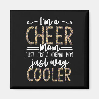 Imán Funny Cheerleading Mother Leopard Cheetah Print Ch