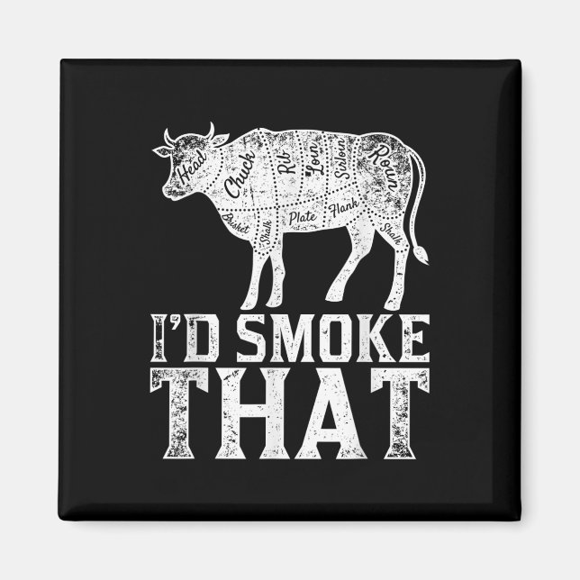 Imán Funny Chef Bbq Grilling Steak Lover Gift Ba (Frente)