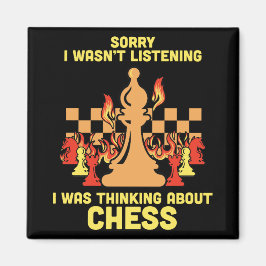 Imán Funny Chess Quote Gift for Chess Players & Lovers