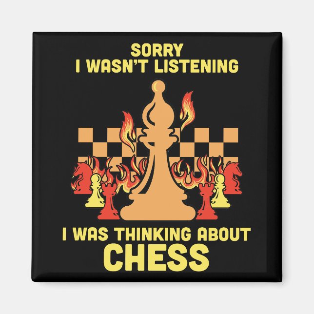 Imán Funny Chess Quote Gift for Chess Players & Lovers (Frente)
