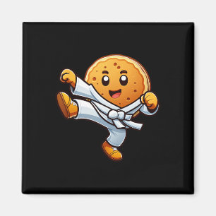 Imán Funny Chica de crepes Pan Karate Taekwondo Kick Bo