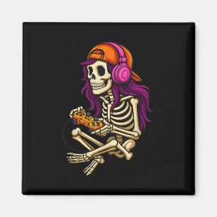 Imán Funny Chicas de videojuegos de Skeleton Gamer de H