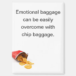 Imán Funny Chips Emotional Baggage Refrigerator