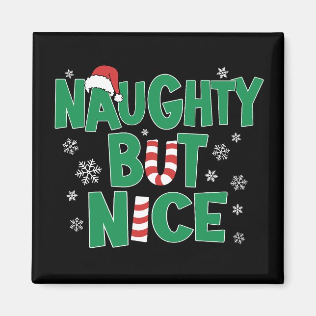 Imán Funny Chiste Navidades Humor travieso pero agradab (Frente)