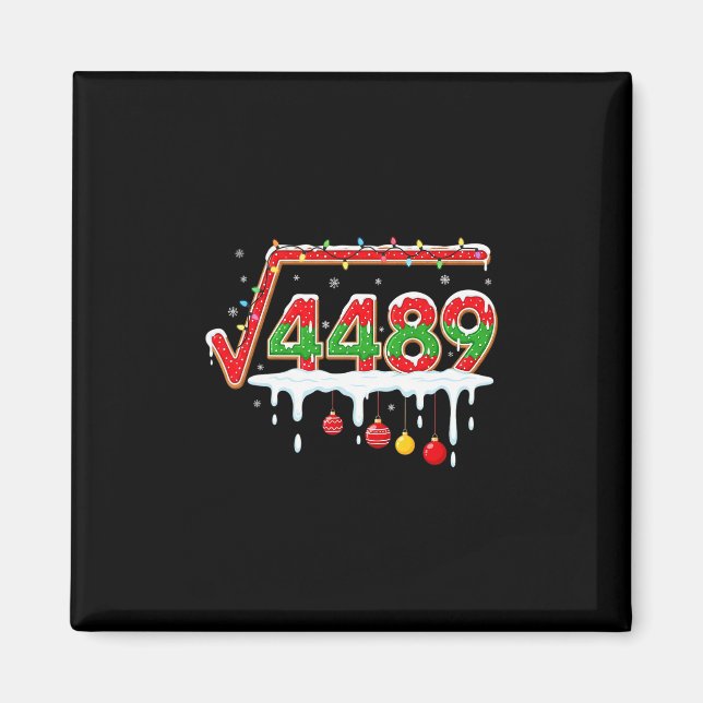 Imán Funny Christmas 67 Meme Square Root 4489 Slang Mat (Frente)
