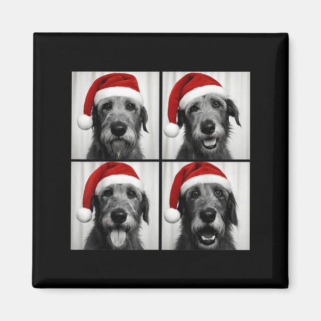 Imán Funny Christmas Irish Wolfhound Santa Dog Lover Ph (Frente)