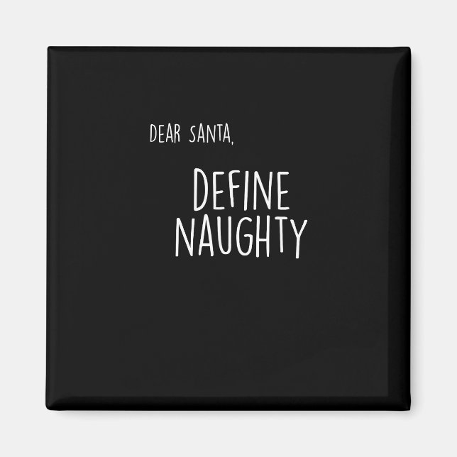 Imán Funny Christmas Naughty Nice Santa Checklist  (Frente)