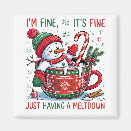 Imán Funny Christmas Snowman Magnet