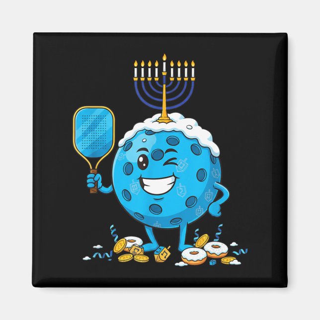 Imán Funny Ckleball Dreidel Menorah Hanukkah Kids Women (Frente)