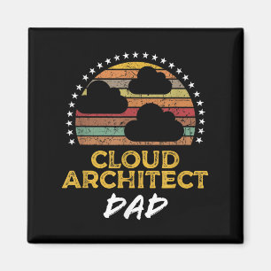 Imán Funny Cloud Architect Dad, Data Center Tech Quote